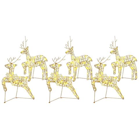 Renne LED con 180 LED 6 pcs Oro PET - Foto 1