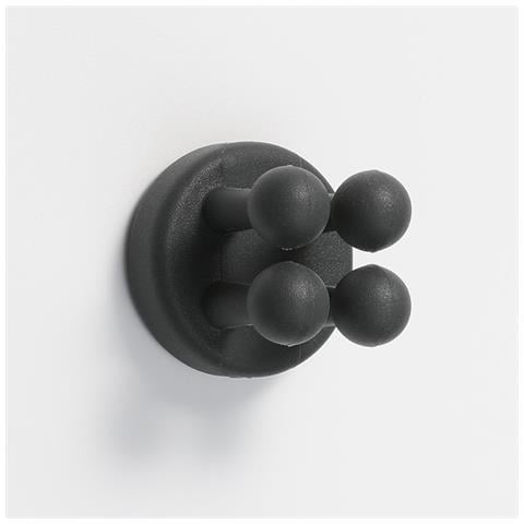Ganci Adesivi In Silicone - Confezione Da 2: Ganci Da Parete Senza Chiodi E Senza Danni Per Cucina, Bagno E Ufficio Black - Foto 2