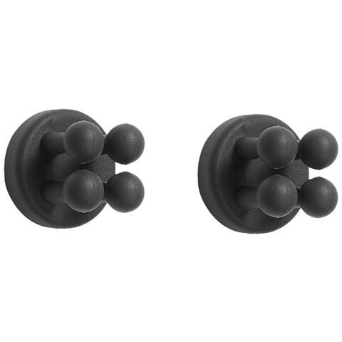 Ganci Adesivi In Silicone - Confezione Da 2: Ganci Da Parete Senza Chiodi E Senza Danni Per Cucina, Bagno E Ufficio Black - Foto 1