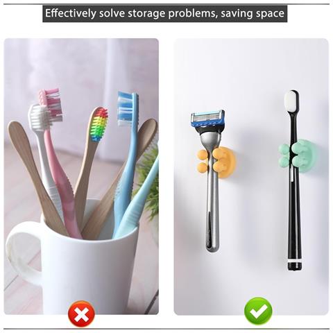 Ganci Adesivi In Silicone - Confezione Da 2: Ganci Da Parete Senza Chiodi E Senza Danni Per Cucina, Bagno E Ufficio Black - Foto 6