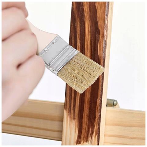 Pennello Per Radiatori 36 Mm - Ergonomico E Preciso | Setole Di Alta Qualità | Per Vernici A Base D'acqua E Solvente - Foto 4