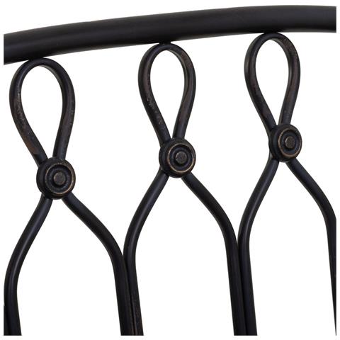 Sgabello In Metallo Nero 118x56x98h - Foto 8