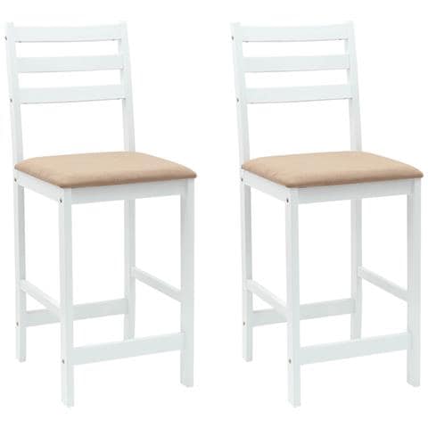 Sedie da pranzo 2 pcs Bianco 40 x 47,5 x 99,5 cm - Foto 1