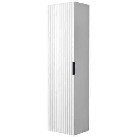 | Mobili da bagno | Bianco opaco | L /A /D ca. 35/136/27 cm | Mobili da bagno, mobile da bagno, armadio alto da bagno | 1 anta Softclose - Foto 1