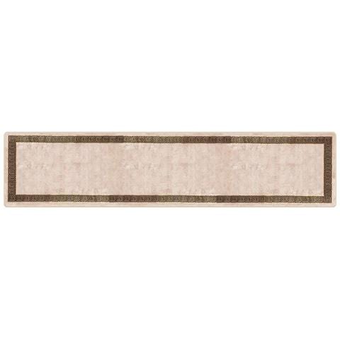 Runner Tappeto MARSA Nero 100 x 450 cm Poliestere e PVC - Foto 1