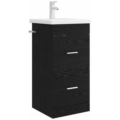Mobile da bagno con lavabo Rovere Nero 42 x 40 x 84,5 cm - Foto 1