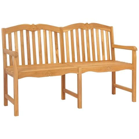 Panchina in legno intagliata a mano Naturale 150 x 60,5 x 95 cm - Foto 1