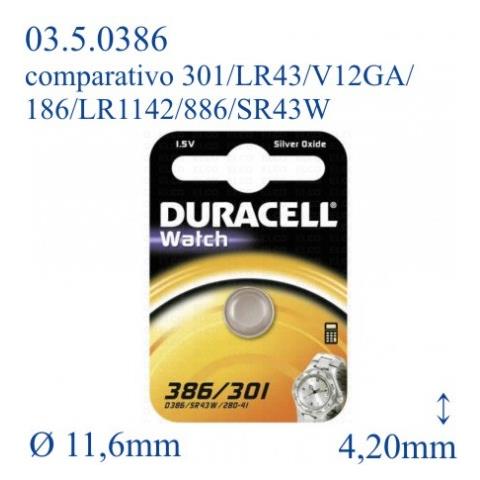 Batt. Bottone 1.5v Lr43 386/301 1pz - Foto 2