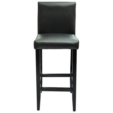 Set Di 6 Sgabelli Da Bar Moderni In Pelle Artificiale Nera - Foto 4