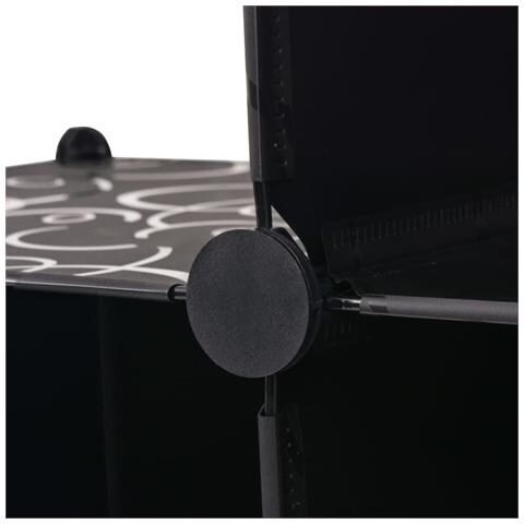 Armadio Salvaspazio A Cubo Con 6 Scomparti Nero - Foto 6