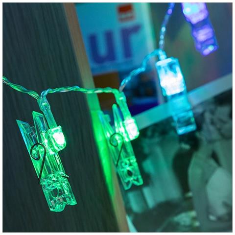 Ghirlanda Led Mollette Per Foto (16 Led)  - Foto 1