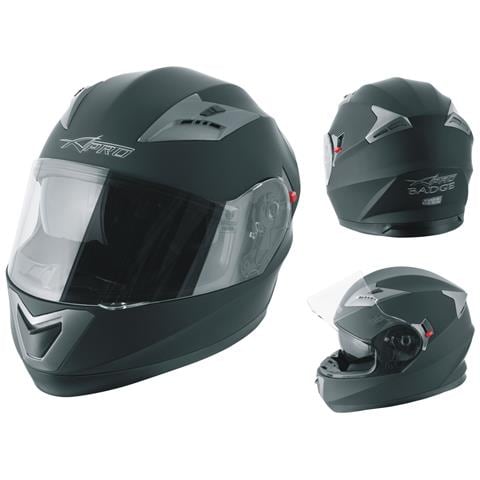 Casco Integrale Moto Scooter Visierino Parasole Touring Nero Opaco Xl - Foto 1