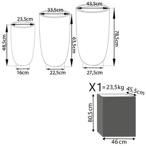 Patricia - Set Di 3 Vasi - Foto 3