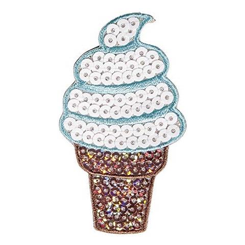 Toppa, Patch, Bianco, Turchese, Marrone, 4x6,8cm - Foto 1