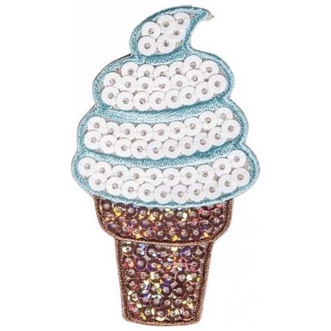 Toppa, Patch, Bianco, Turchese, Marrone, 4x6,8cm - Foto 2