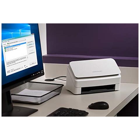 ScanJet Enterprise Flow 5000 s5 6FW09A, Scansione fronte e retro in un solo passaggio, 65 ppm e 130 ipm, Scan, Compatto, piccolo e sottile, Bianco - Foto 2