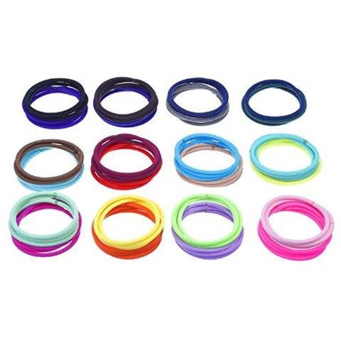 69 Fasce Elastiche Dei Capelli Pezzi 3 Millimetri Multicolore Del Legame Dei Capelli Nessun Metallo Gentle Elastici - Foto 4