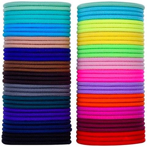 69 Fasce Elastiche Dei Capelli Pezzi 3 Millimetri Multicolore Del Legame Dei Capelli Nessun Metallo Gentle Elastici - Foto 1