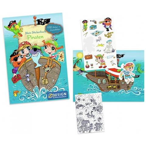 Stickerspielbuch, Din A5, Pirat Stickeralbum Mit Jeweils 5 Spielwelten Mit Dazugehörigen (57797) - Foto 1