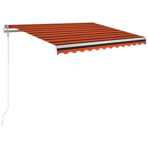 Tenda Automatica Sensore Vento e LED 350x250 cm Arancio Marrone - Foto 1