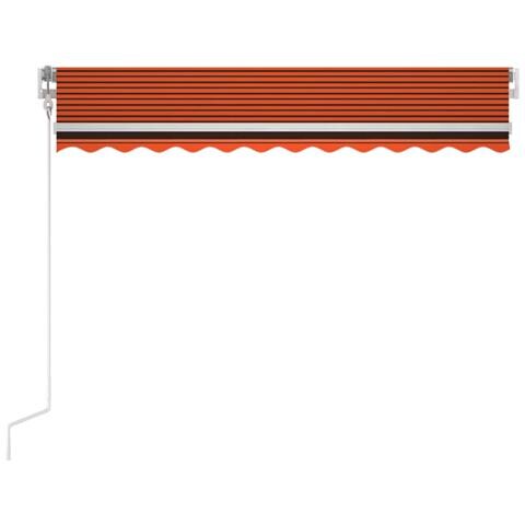 Tenda Automatica Sensore Vento e LED 350x250 cm Arancio Marrone - Foto 9
