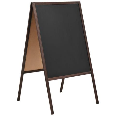 Lavagna Bifacciale con Cavalletto in Legno di Cedro 60x80 cm - Foto 1