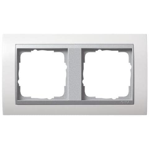 0212806 Alluminio, Bianco Placca Per Interruttori E Coperchio Per Presa - Foto 1