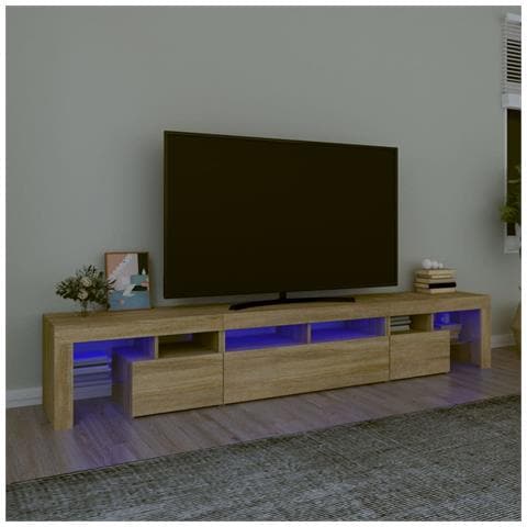 Mobile Porta Tv Con Luci Led Rovere Sonoma - Foto 11