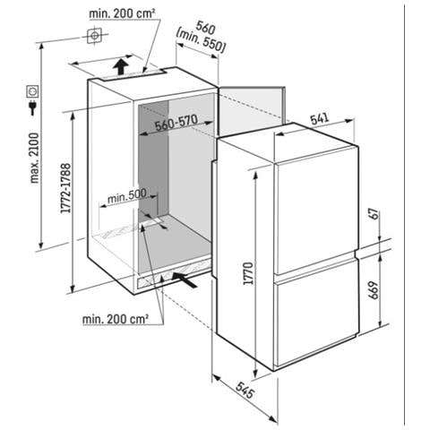 Frigorifero Combinato da Incasso ICBNSe 5123 Plus BioFresh Classe E Capacità Lorda / Netta 253/244 Litri - Foto 5