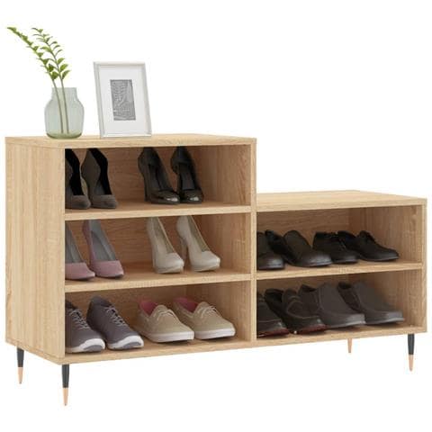 Scarpiera Rovere Sonoma 102x36x60 Cm In Legno Multistrato - Foto 2