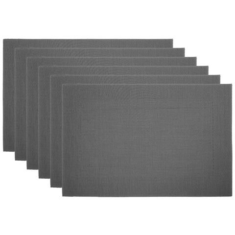 Set Tovagliette Americane Cucina Antiscivolo In Tinta Unita Lavabili In Vari Colori Set 6 Stone - Foto 1