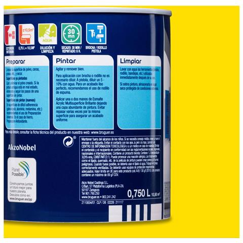 Vernice 5057541 Giallo 750 Ml Smalto Per Finiture - Foto 2