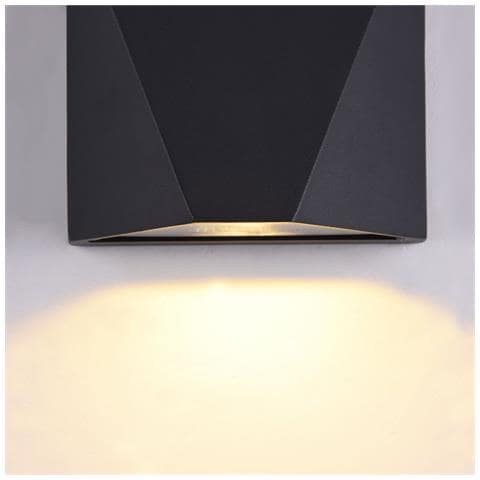 Lampada Da Parete Moderna Per Esterno Metallo Nero Luce Led 6w Ip54 3000k - Foto 3
