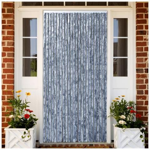 Tenda Antimosche Grigio Argento 100x200 Cm In Ciniglia - Foto 1