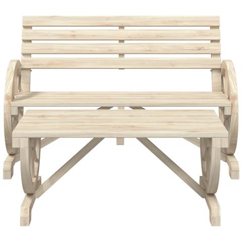 Set Salotto Da Giardino 2 Pz In Legno Massello Di Abete - Foto 3