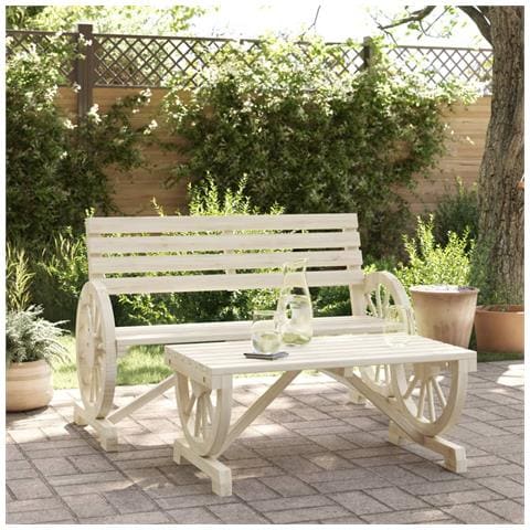 Set Salotto Da Giardino 2 Pz In Legno Massello Di Abete - Foto 1