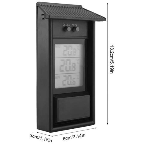 Termometro Elettronico Per Uso Esterno Black - Foto 2