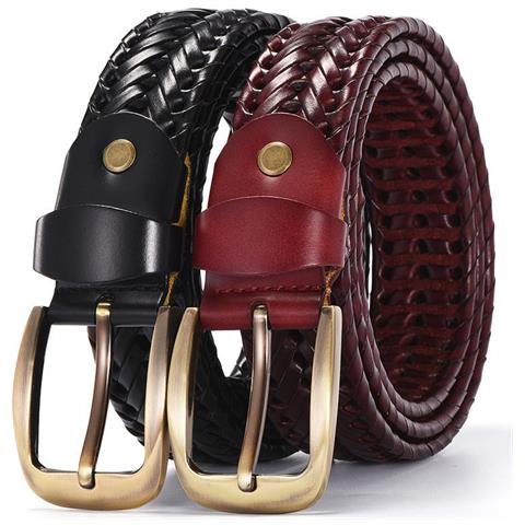 Set Cinture Intrecciate (nero 3,5 Cm-120 Cm + Bordeaux 3,5 Cm-120 Cm) - Foto 2