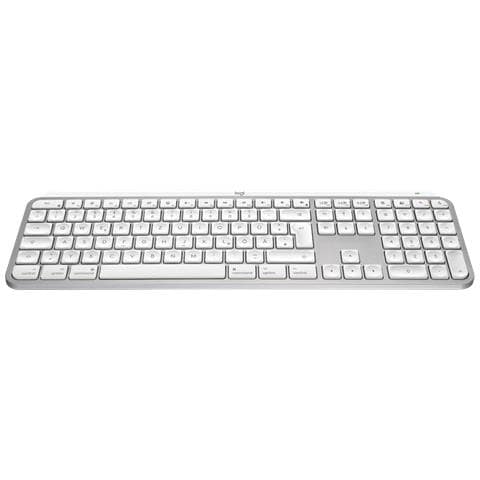 MX Keys S for Mac tastiera Ufficio RF senza fili + Bluetooth QWERTZ Tedesco Alluminio, Bianco - Foto 4