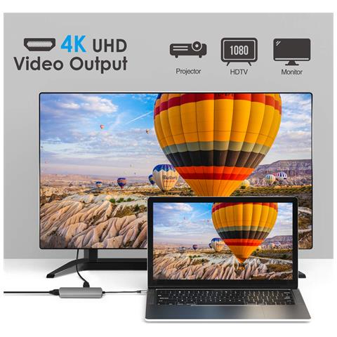 Hub Usb-c 7 In 1 Con Hdmi, Ethernet E Ricarica Pd - Foto 2