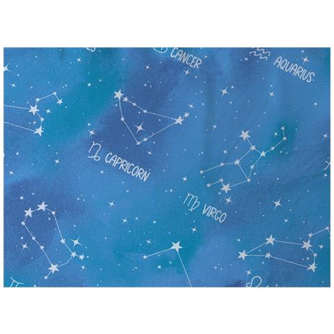 Completo Lenzuola Letto In 100% Cotone Made Italy Disegno Zodiaco 25gi Matrimoniale Zodiaco 25gi - Foto 2