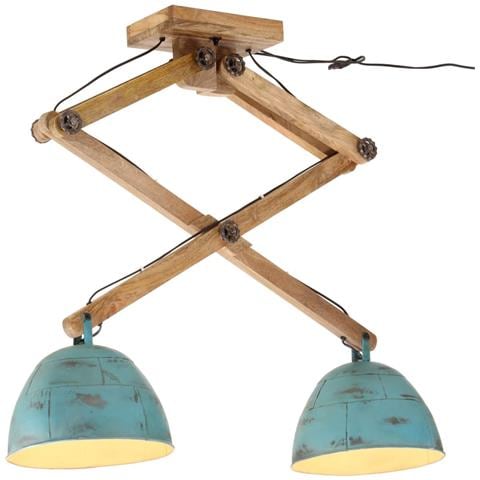 Lampada Da Soffitto 25 W Blu Anticato 29x18x85 Cm E27 - Foto 1
