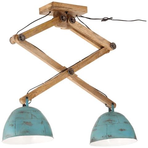 Lampada Da Soffitto 25 W Blu Anticato 29x18x85 Cm E27 - Foto 2