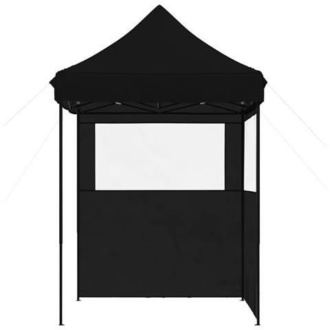 Tendone Per Feste Pieghevole Pop-up Con 2 Pareti Nero - Foto 3