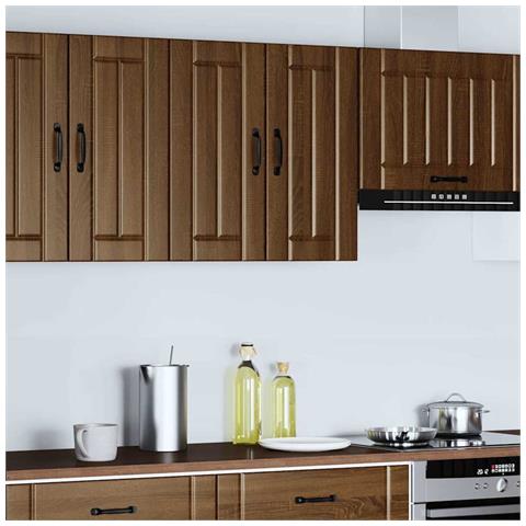 Pensile Da Cucina Lucca Rovere Marrone In Legno Multistrato - Foto 3