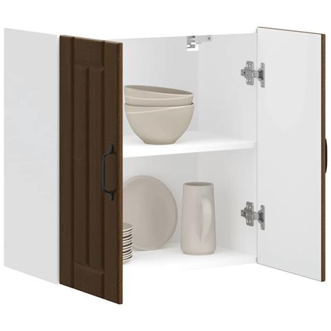 Pensile Da Cucina Lucca Rovere Marrone In Legno Multistrato - Foto 1