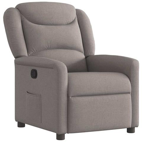 Poltrona Reclinabile In Tessuto Tortora - Foto 2