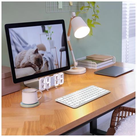 Tastiera Wireless 00173060  (Layout Tedesco) Colore Grigio. Bianco - Foto 2