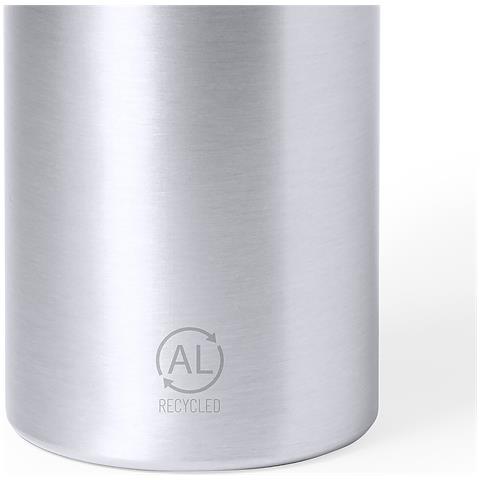 Bottiglia In Alluminio 650 Ml 6,6x6,6x23 Cm. Color Argento - Foto 4