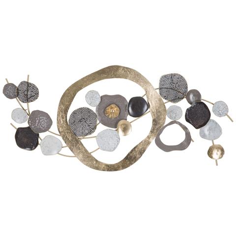 Decorazione In Metallo 3d Cerchi 5 - Multicolore - Metallo - 121x5,7x54,6 Cm - Foto 1